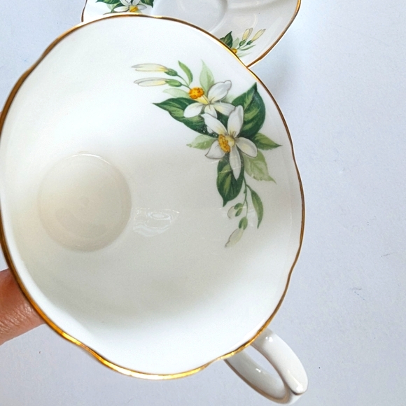 Tuscan Wedding Anniversary Fine Bone China Teacup & Saucer Orange Blossom 🌼 - Picture 8 of 8